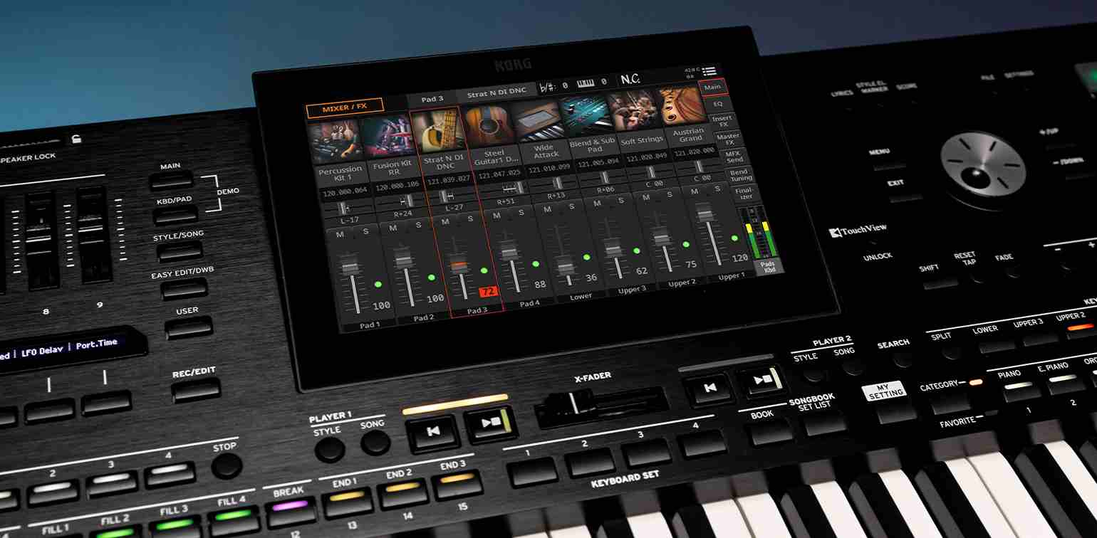 Commandes et pads du KORG Pa5X